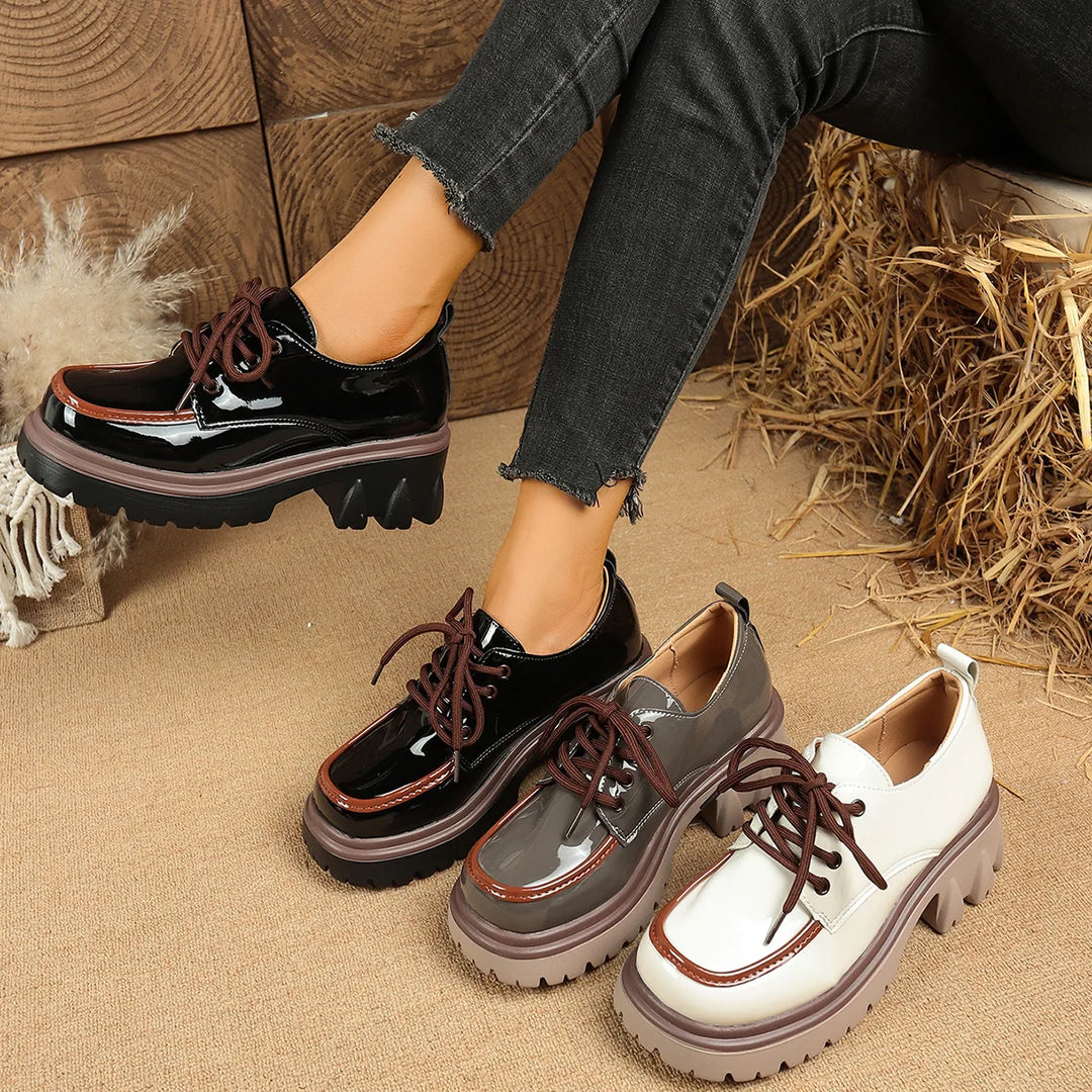 Everyday women's platform shoes with a chunky lug sole and cushioned support for ultimate comfort.