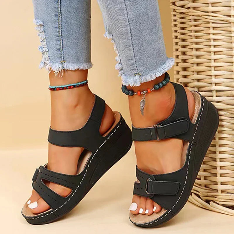 Women's Cushioned Orthopedic Wedge Sandals for ultimate summer comfort and arch support.