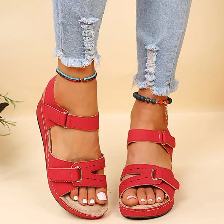 Lightweight women's comfort sandals: orthopedic wedge design with excellent foot support.