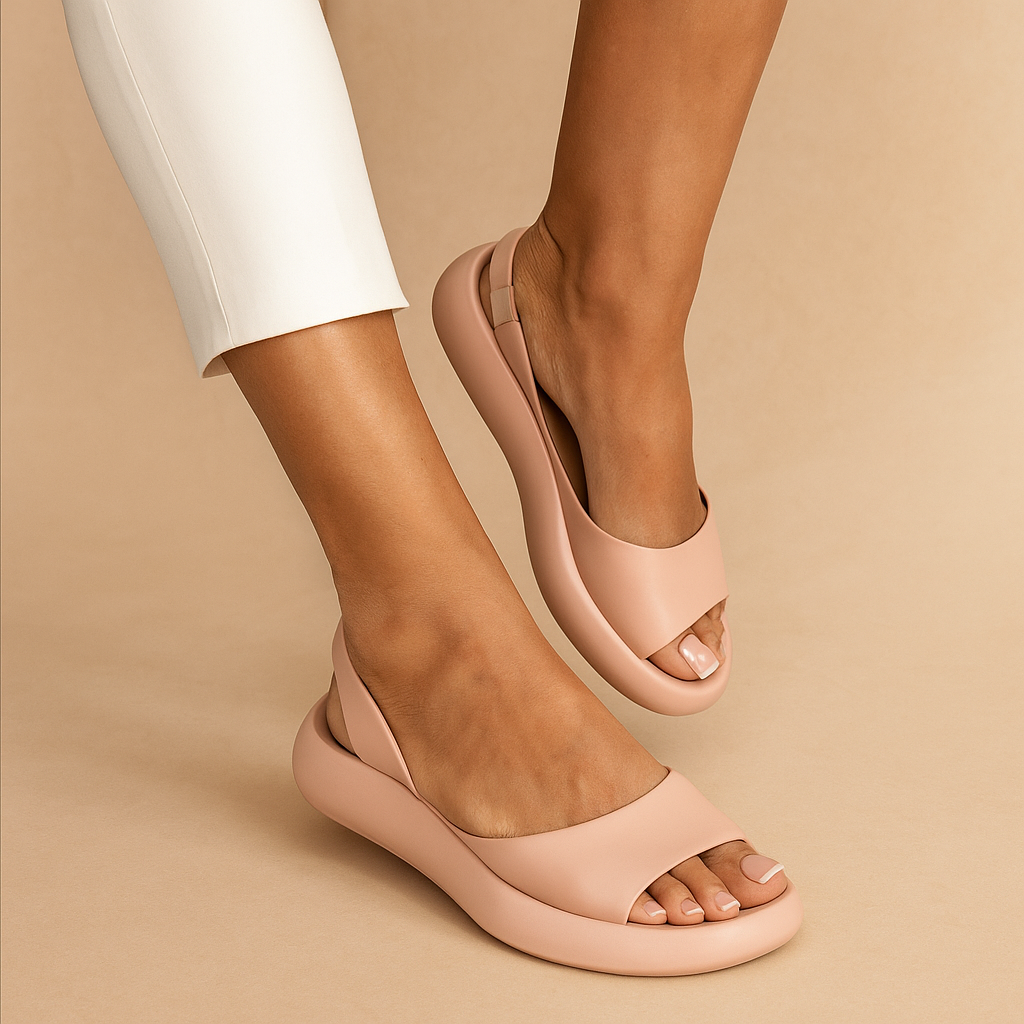 Dressy or casual women's wedge sandals with cushioned insoles and secure slingback strap for comfort.