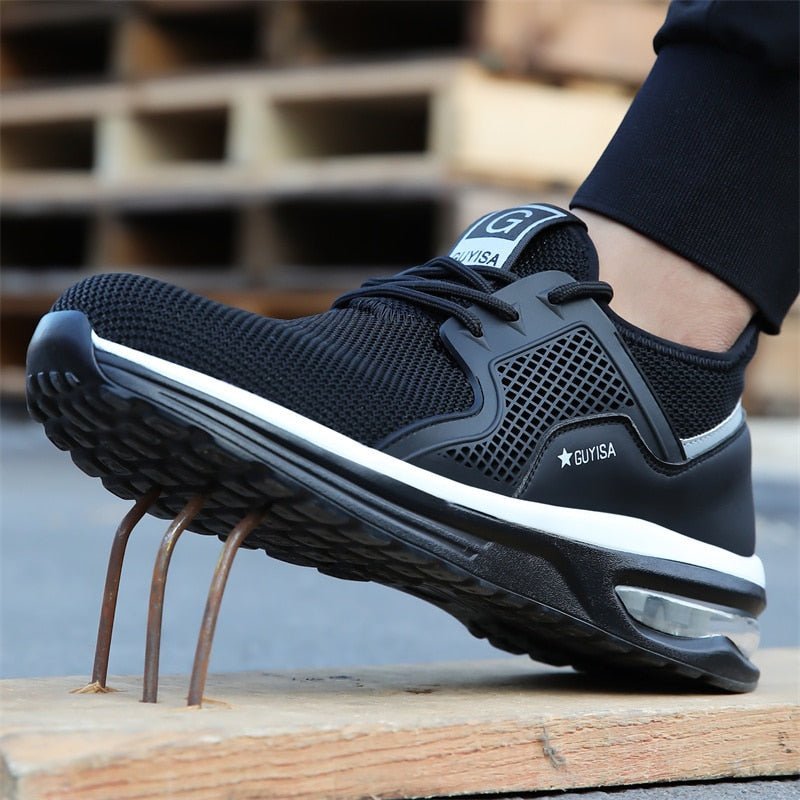 Comfortable women's orthopedic work shoes with arch support, durable design, and safety steel toe protection.