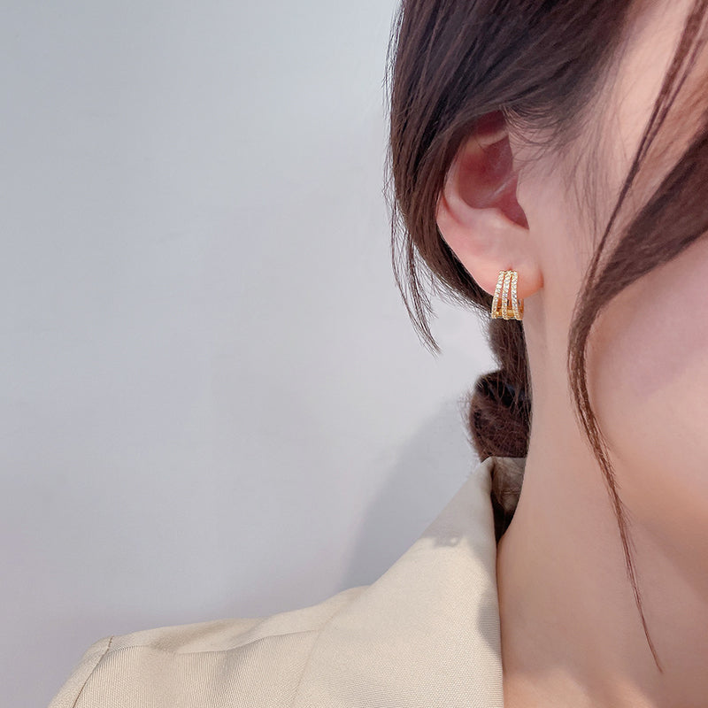 Dazzling cubic zirconia statement earrings, brilliant women's dangle jewelry.