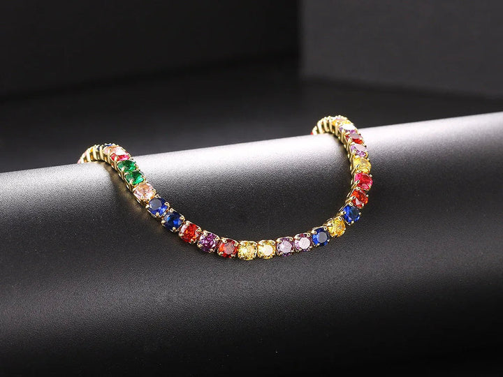 Sparkling rhinestone tennis necklace, a perfect elegant gift for women who love dazzling jewelry.