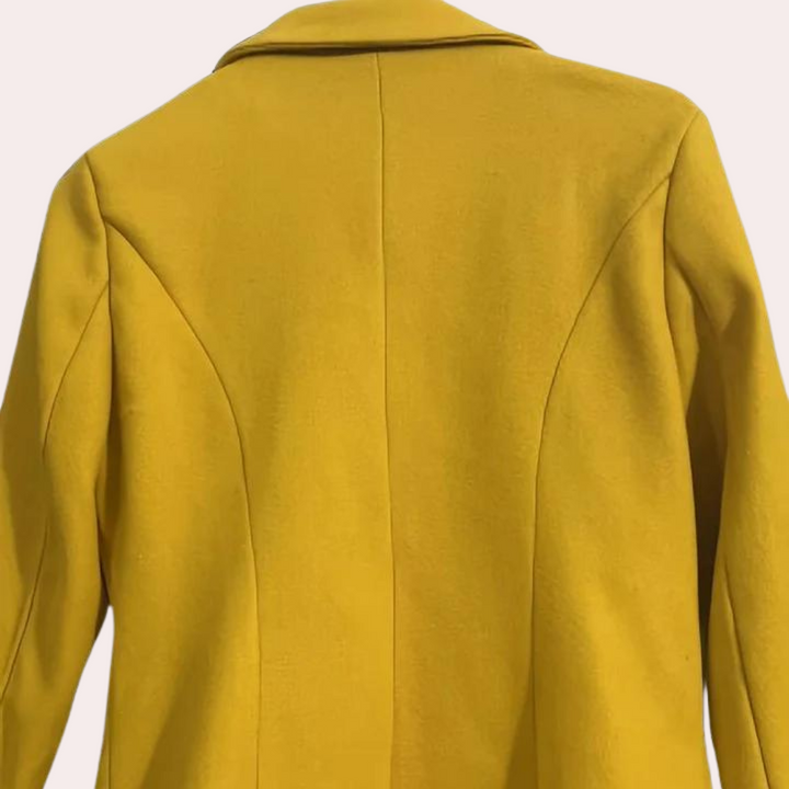Classic women's double-breasted trench coat, long & sophisticated, ideal for winter outerwear.