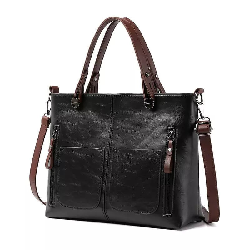 Versatile brown women's tote bag, a durable everyday carry shoulder bag, elegant for any occasion.