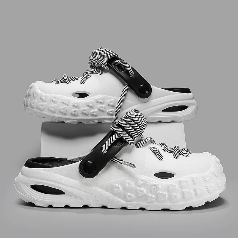 Lightweight women's Echo Laced Clogs with adjustable lacing for a custom fit.