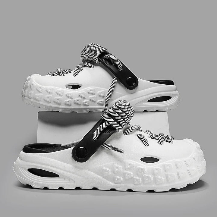 Lightweight women's Echo Laced Clogs with adjustable lacing for a custom fit.