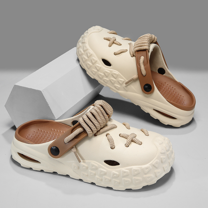 Fashionable women's Echo Laced Clogs. Comfortable, stylish, & versatile footwear.
