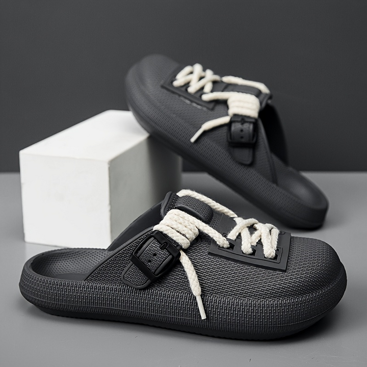Women's Eclipse laced clogs, a comfortable & customizable option. Lightweight, breathable, water-friendly casual slides.