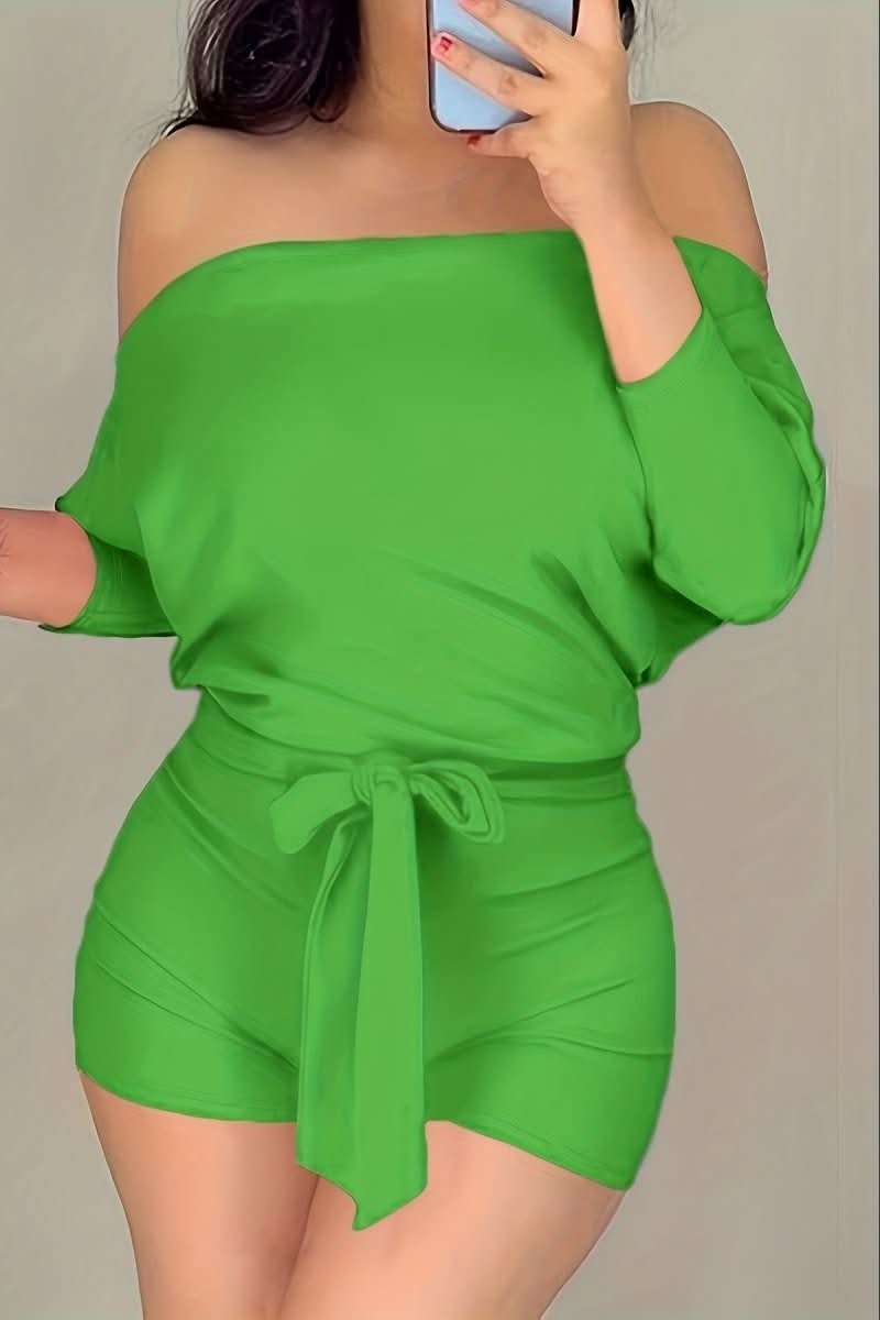 Chic women's batwing jumpsuit shorts. A comfortable, stylish short romper, perfect for effortless summer fashion.