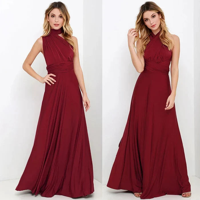 Flattering women's elastic wrap dress with adjustable fit, ideal for versatile spring outfits.