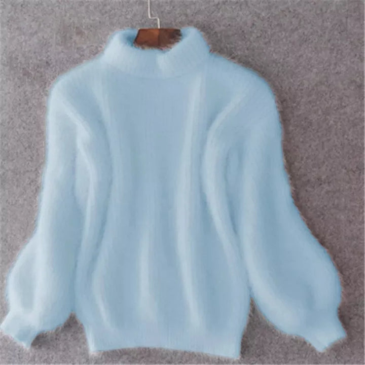 Women's effortless everyday knit sweater, soft & comfortable for casual winter wear.