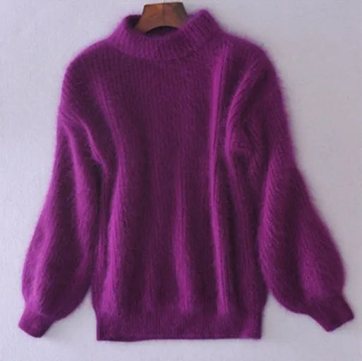Classic design women's knit sweater, a comfortable long-sleeve layering piece for any casual style.