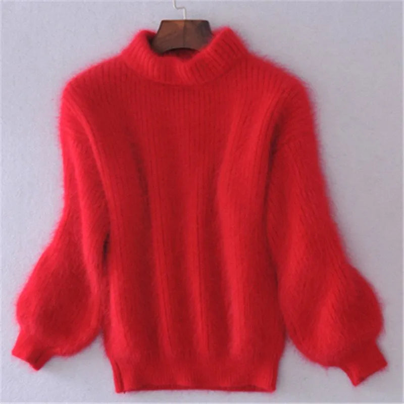 Soft women's knit pullover, a comfortable long-sleeve jumper for versatile everyday wear and layering.