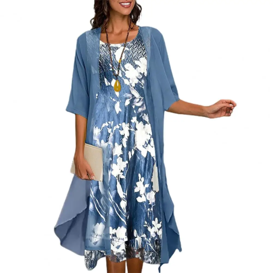 Women's effortless flowy summer dress, perfect for warm days & casual comfort. Versatile Serena beachwear.