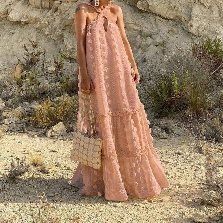 Comfortable & stylish women's flowy summer maxi dress, a versatile piece for elegant fashion and leisure.