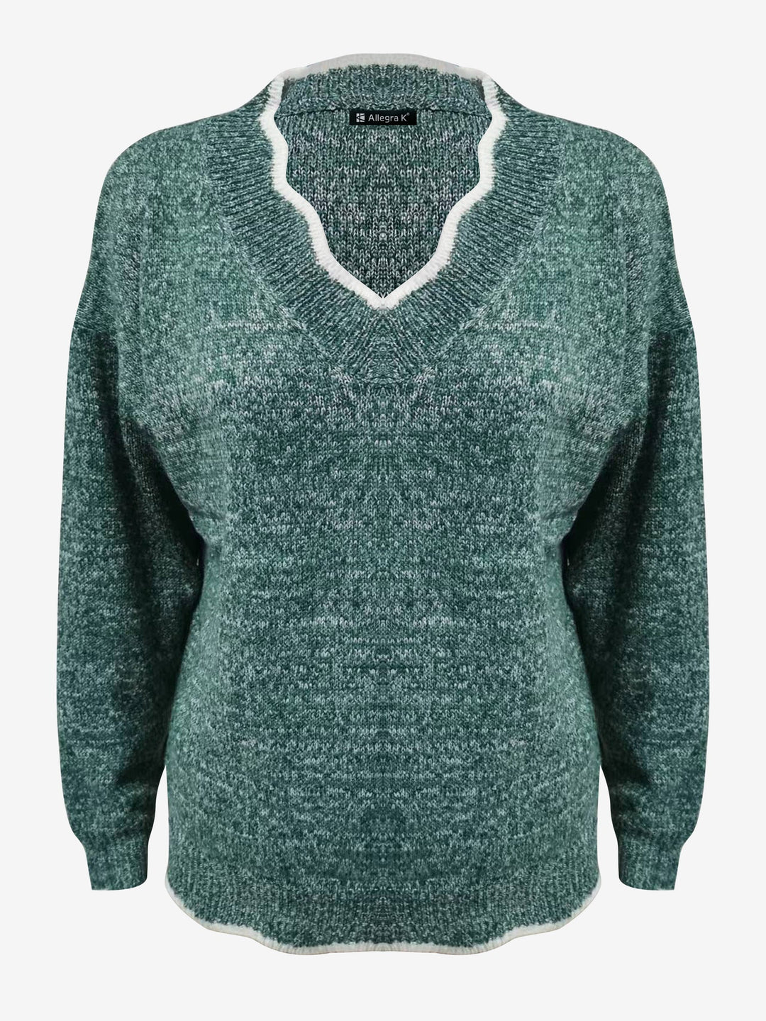 Women's casual long sleeve sweatshirt, ideal with a sophisticated notch V neck.