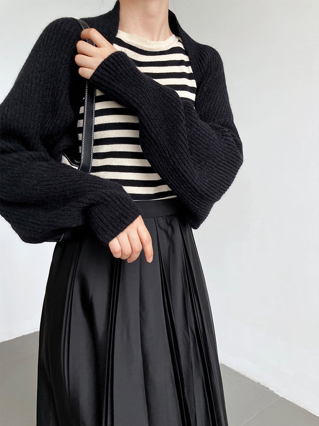 Everyday women's open-front long sleeve shrug top, an effortless and comfortable fashion layer.