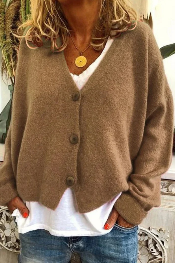 Women's versatile button-front cardigan. Cozy sweater for effortless style & everyday fashion.