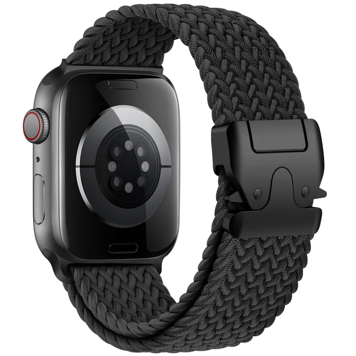 All-day comfort women's elastic smartwatch strap, breathable nylon band for active lifestyles.