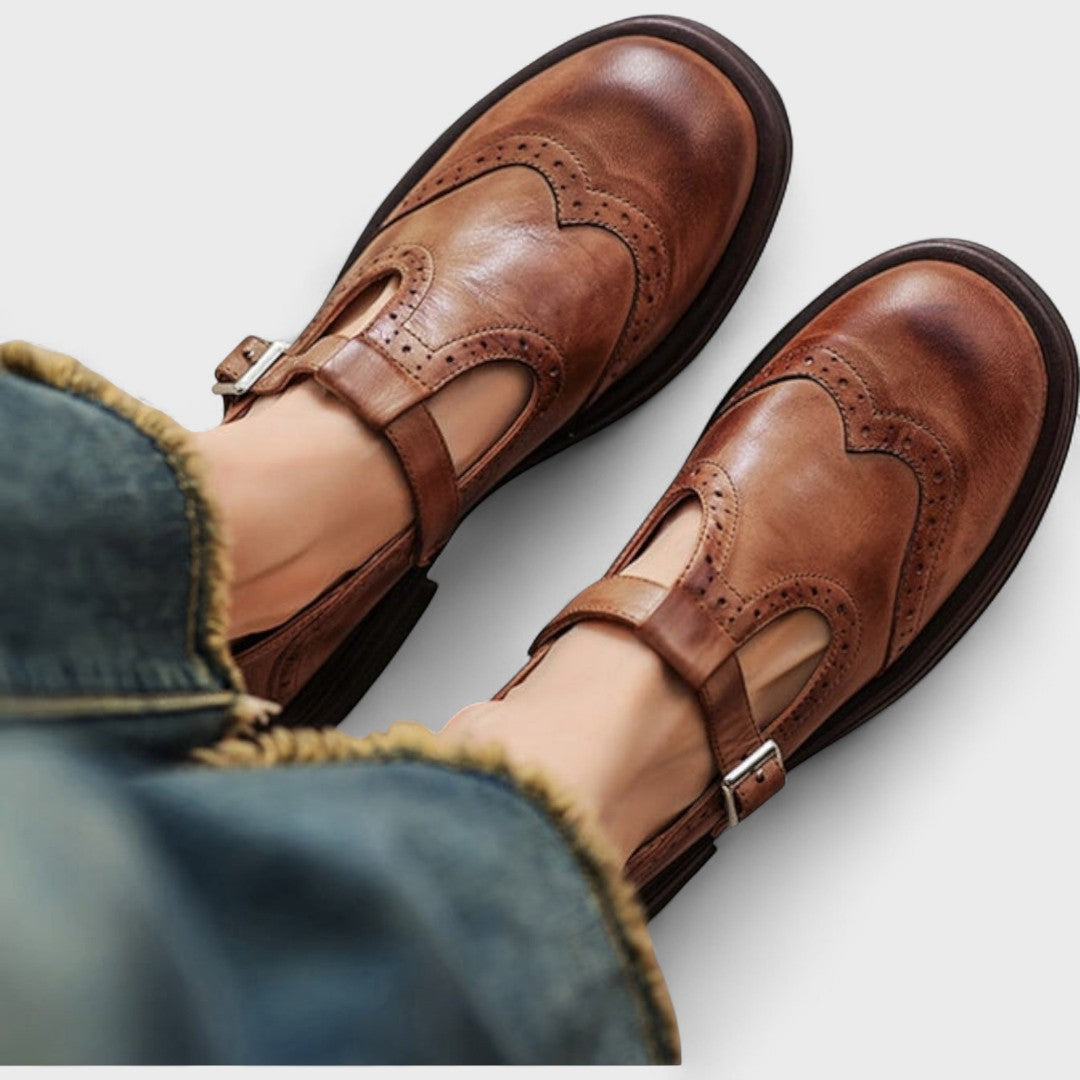 Women's elegant black Mary Jane slip-on shoes for comfort, work, and casual wear.
