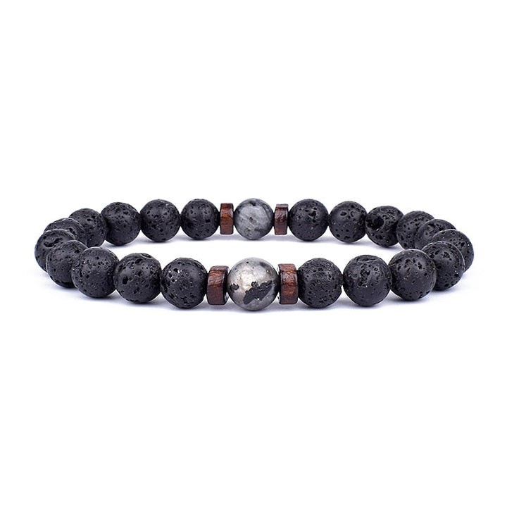 Chic women's stone bracelet featuring blue gemstones, a versatile and elegant fashion accessory.