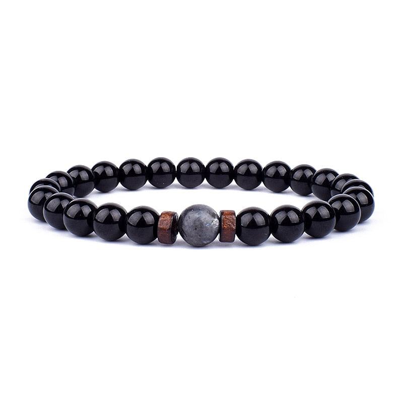 Elegant women's blue stone bracelet, a versatile natural gemstone accessory, ideal for a fashion statement.