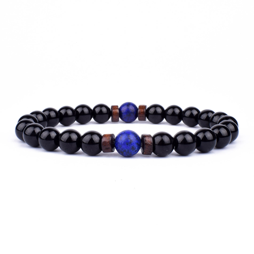Women's elegant blue gemstone bracelet, a versatile fashion accessory with a sophisticated natural design.