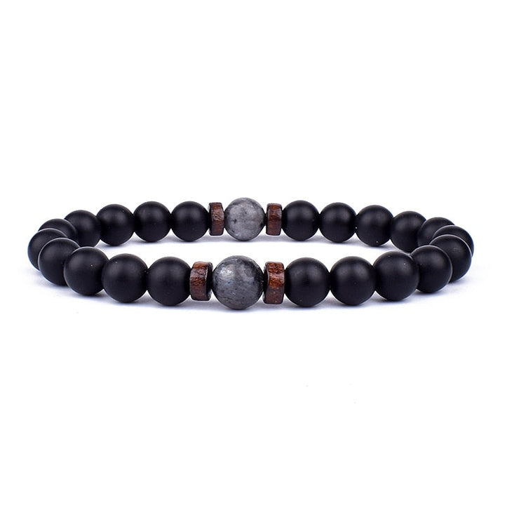 Versatile women's stone bracelet with polished natural gemstones, a sleek fashion accessory.