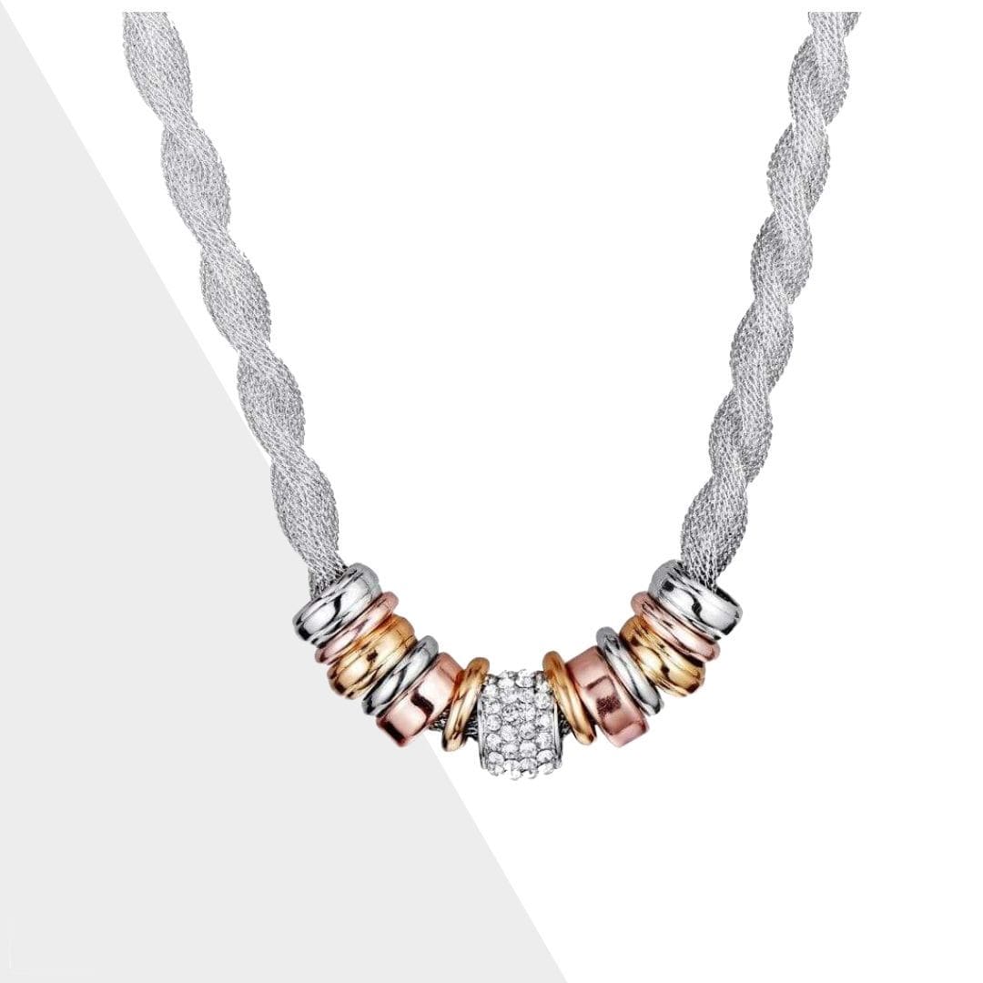 Women's elegant braided fashion necklace, a versatile jewelry accessory for any occasion.