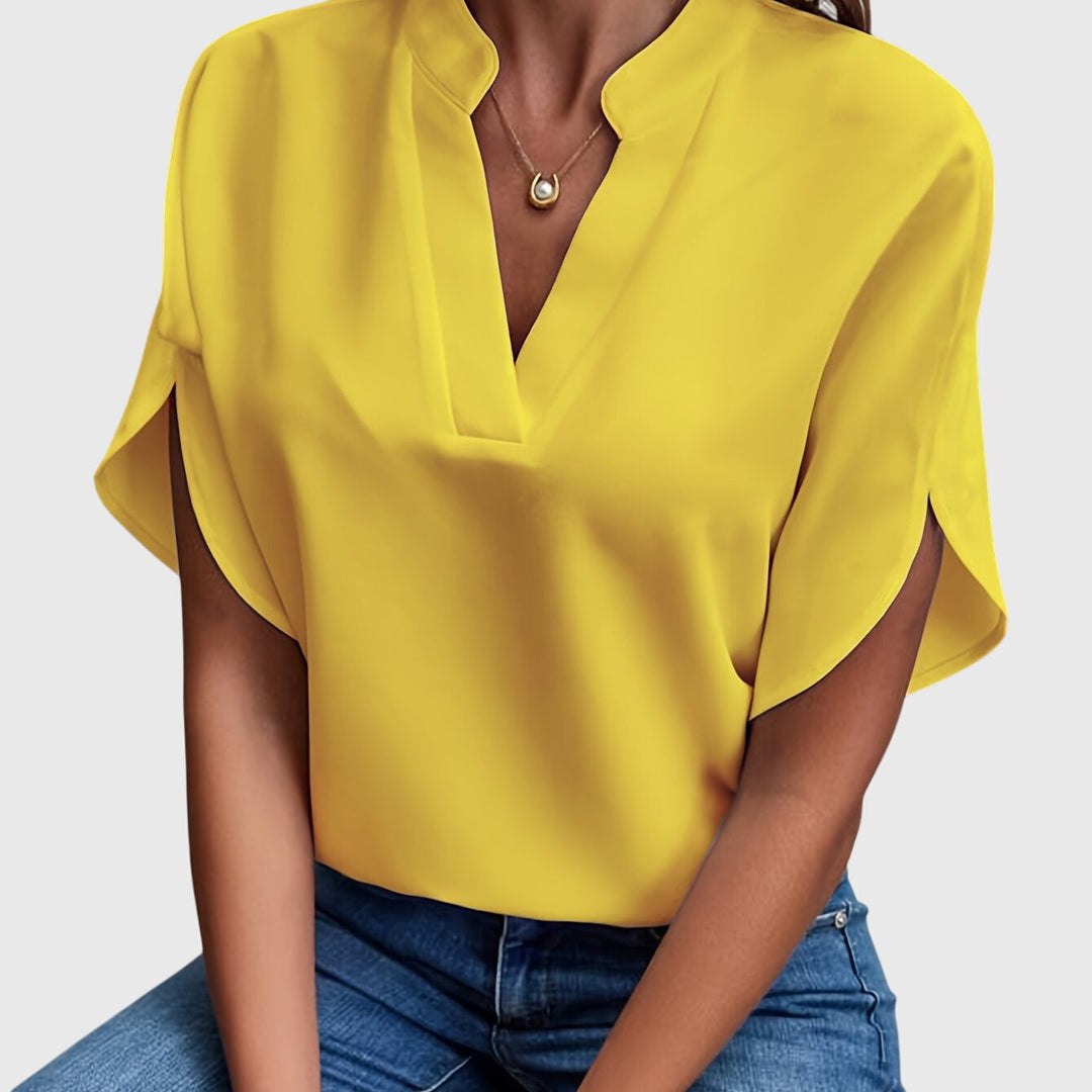 Sophisticated long sleeve women's blouse, an elegant and chic shirt for formal or office wear.