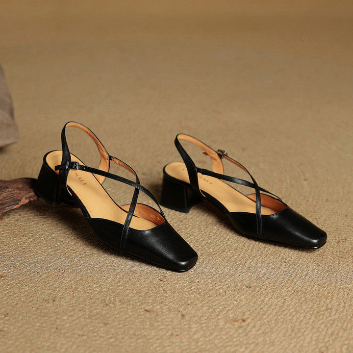 Chic closed toe block heels for women, blending elegance with comfort. Essential party & office wear.