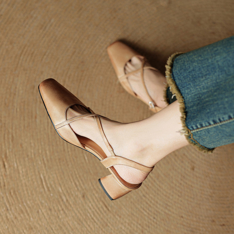 Timeless black block heels for women. Classic closed toe style with a comfy, stable base.
