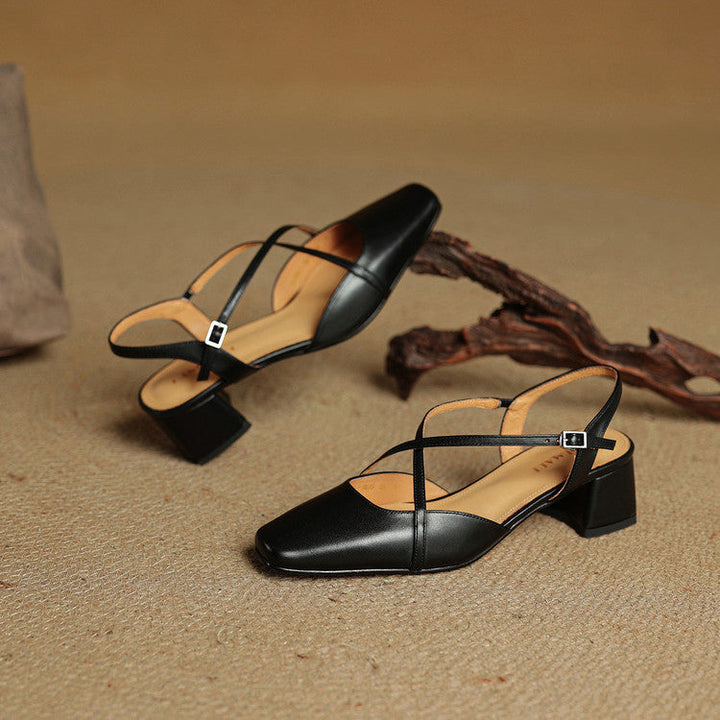 Dressy women's block heels with an adjustable ankle strap for a perfect, secure fit.