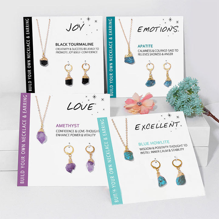 Women's elegant crystal necklace & matching earrings jewelry set, perfect for special gifts.