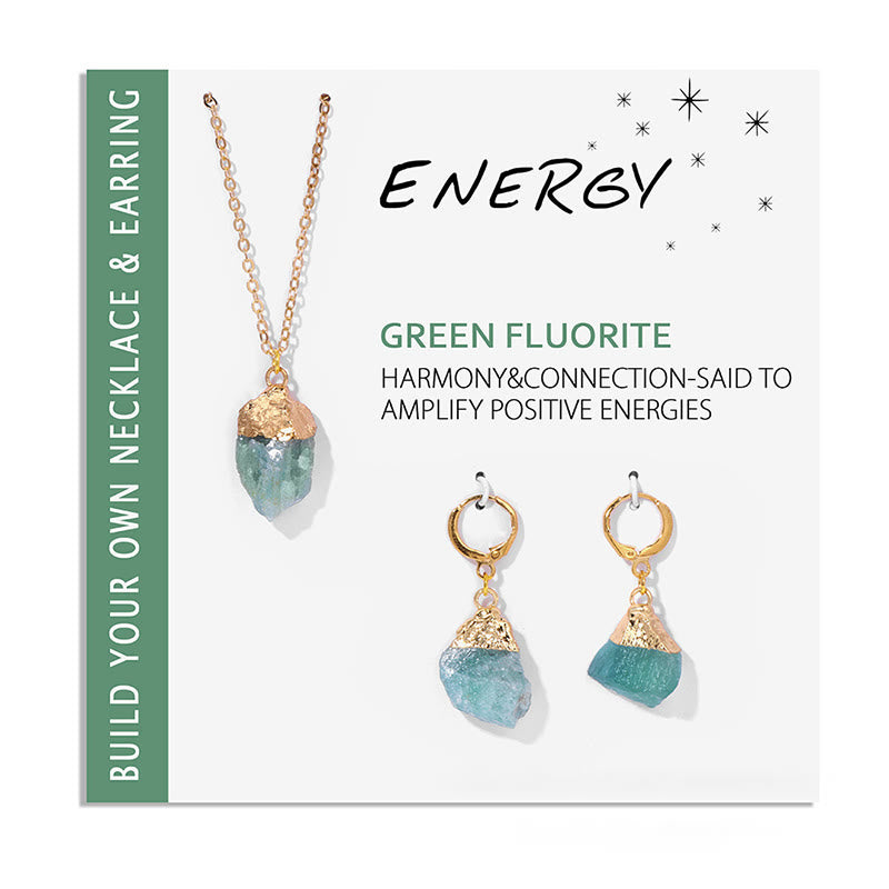 Model wearing an elegant women's crystal necklace & matching earrings jewelry set.