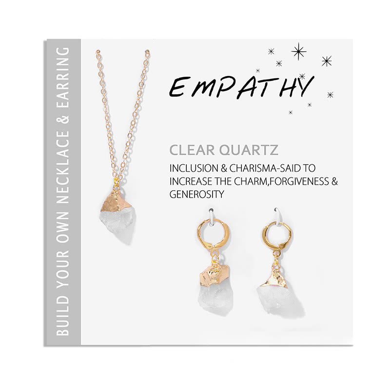 Dazzling crystal drop earrings for women, complementing a beautiful necklace & accessory set.