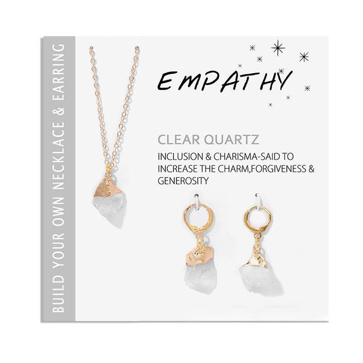 Dazzling crystal drop earrings for women, complementing a beautiful necklace & accessory set.