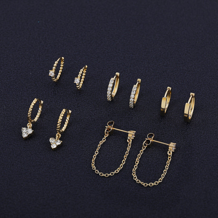 Silver crystal dangle earrings for women. Elegant & hypoallergenic fashion accessory.