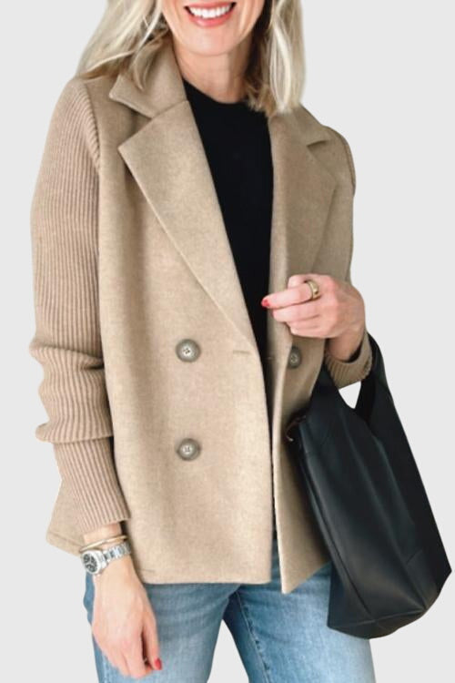 Chic women's double-breasted blazer. Stylish outerwear for elegant fashion & versatile business casual looks.