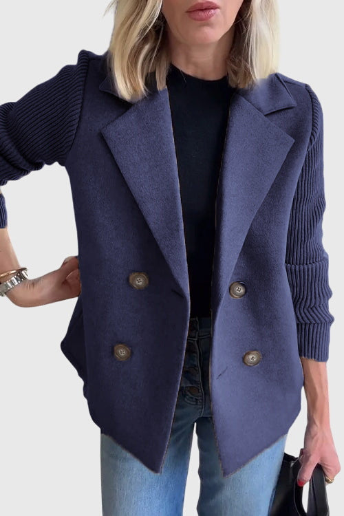 Versatile double-breasted blazer for women. Perfect tailored jacket for elegant professional & business casual.