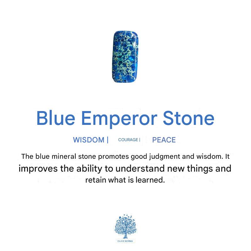 Elegant women's drop earrings with natural emperor stone, silver plated for luxurious feel.