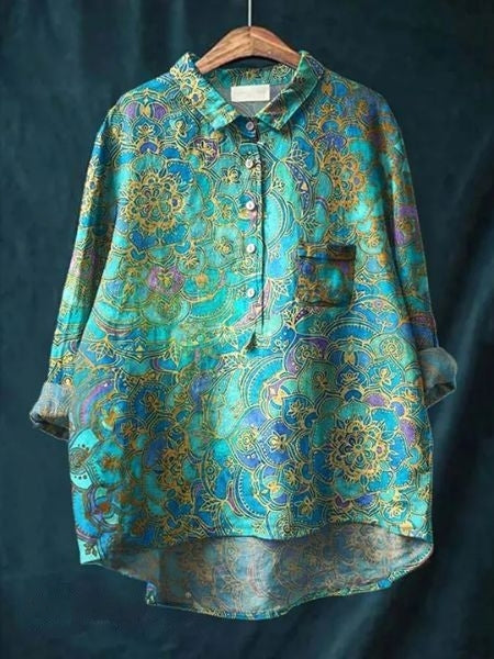 Casual yet chic women's floral blouse, great for everyday elegance.