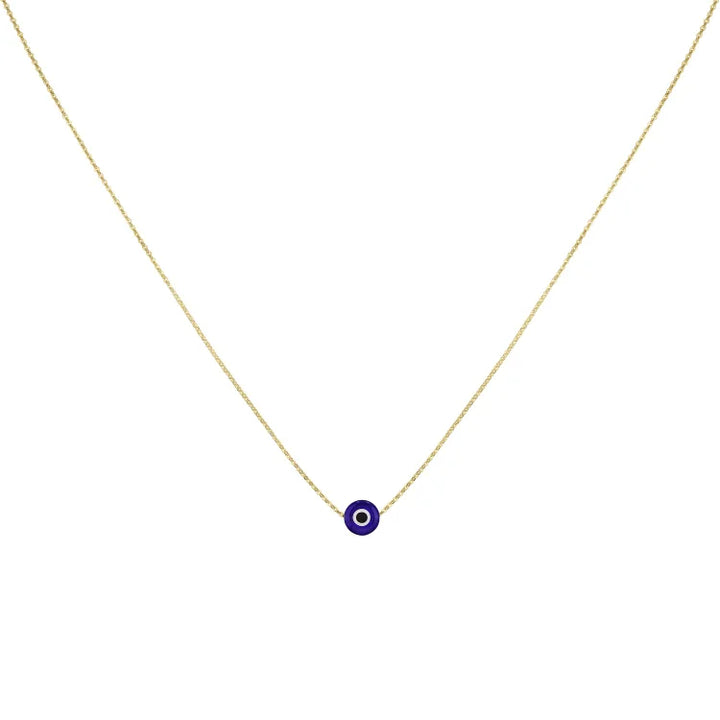 Fashionable glossy Nazar protection necklace for women, elegant evil eye amulet, a unique spiritual jewelry gift.