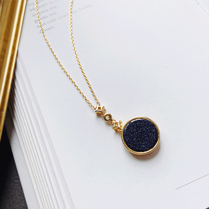 Women's gold plated Divine Totem pendant necklace, an elegant spiritual accessory with celestial design.