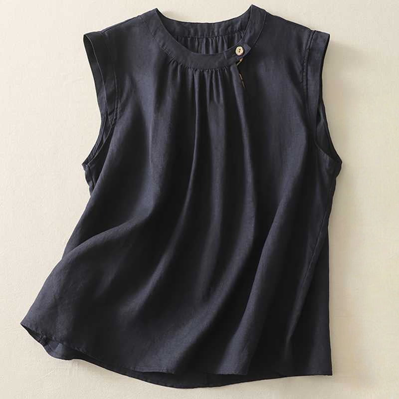 Sophisticated women's blouse showcasing intricate pin-tuck details & a stylish high collar. Ideal elegant top for any occasion.