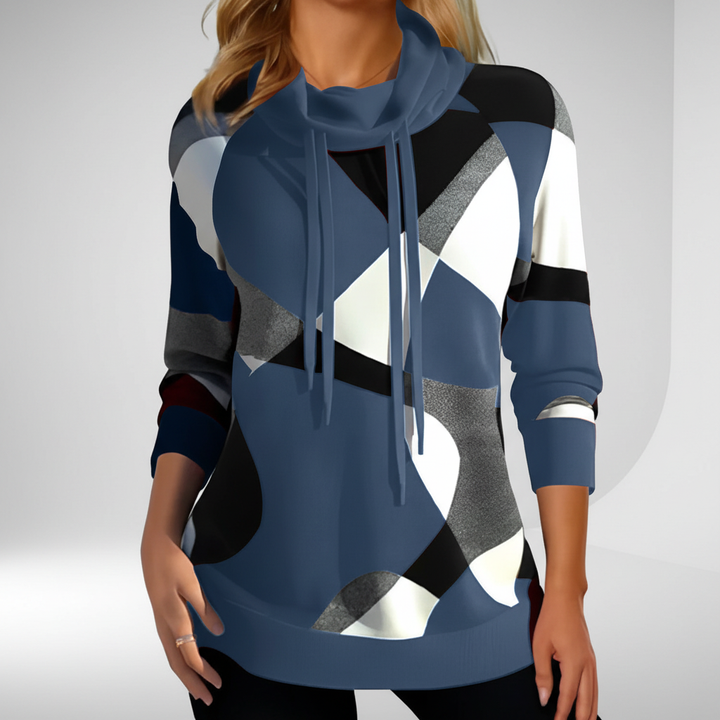Casual women's high-neck sweater in soft knit, offering warmth for winter clothing.
