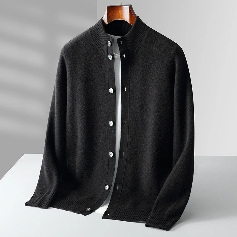 Elegant women's long sleeve knit cardigan, ideal for refined layering & chic fashion. Versatile.