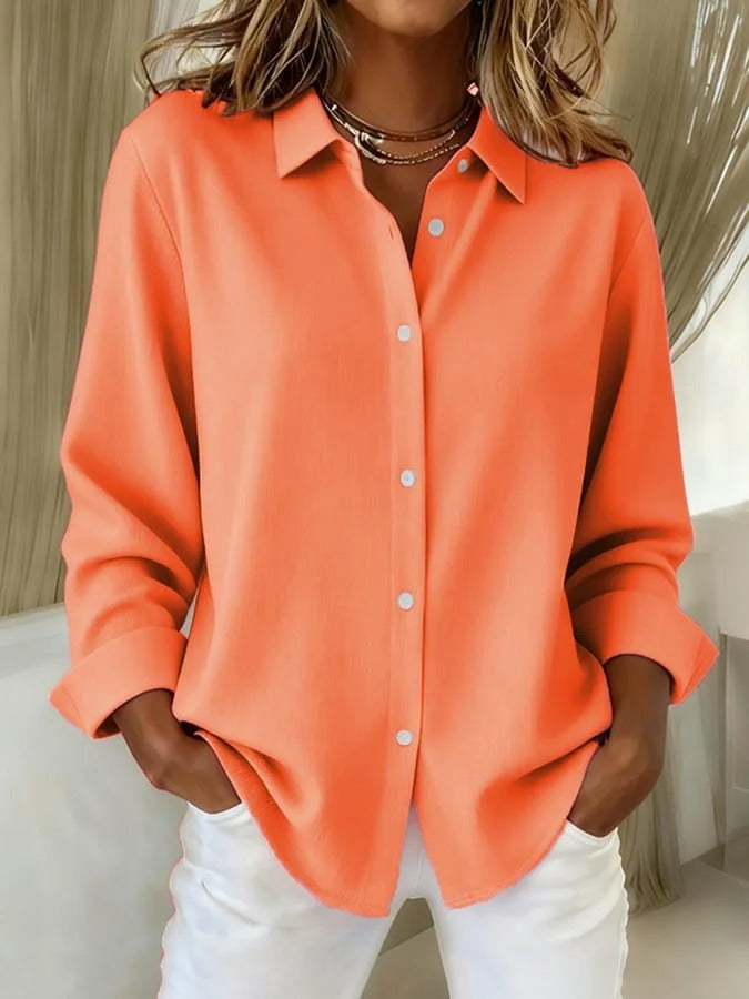 Stylish women's elegant top, a comfortable long-sleeve blouse perfect for versatile chic style and women's apparel.