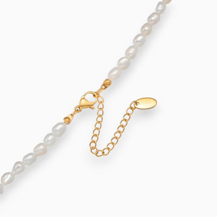 Stylish women's freshwater pearl necklace, a handcrafted elegant jewelry gift. Timeless accessory for any occasion.